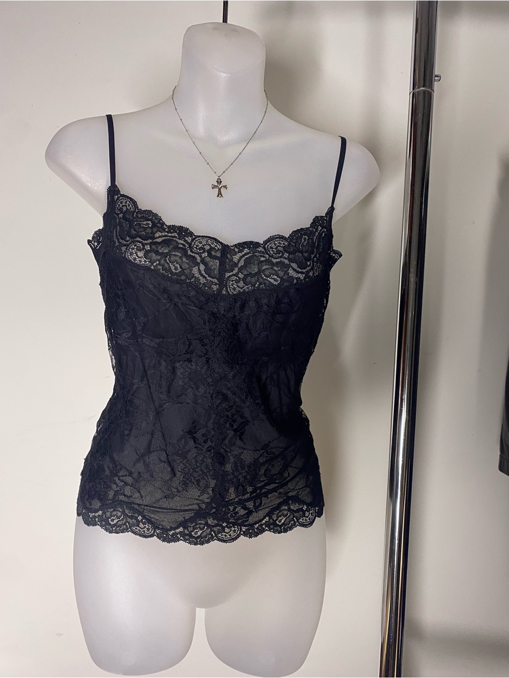 Ralph Lauren Black Lace Camisole Top - Women's Elegant Cami